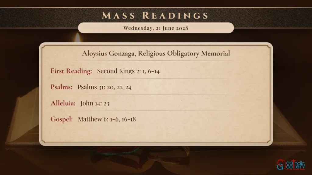 Daily Mass Readings Scripture Card – Wednesday, 21 June 2028