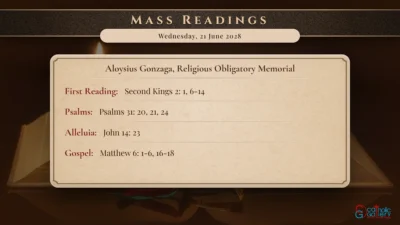Daily Mass Readings – Wednesday, 21 June 2028