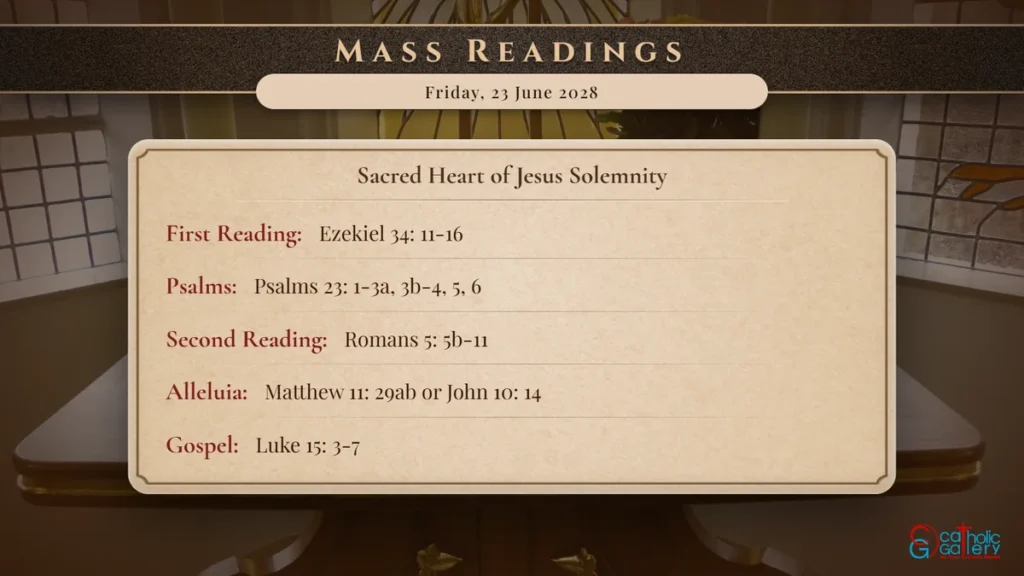 Daily Mass Readings Scripture Card – Friday, 23 June 2028