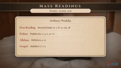 Daily Mass Readings – Monday, 26 June 2028