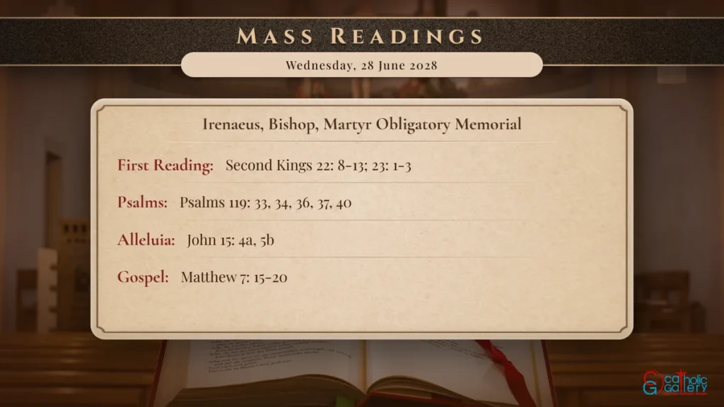 Daily Mass Readings Scripture Card – Wednesday, 28 June 2028