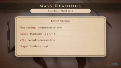 Daily Mass Readings – Saturday, 11 March 2028