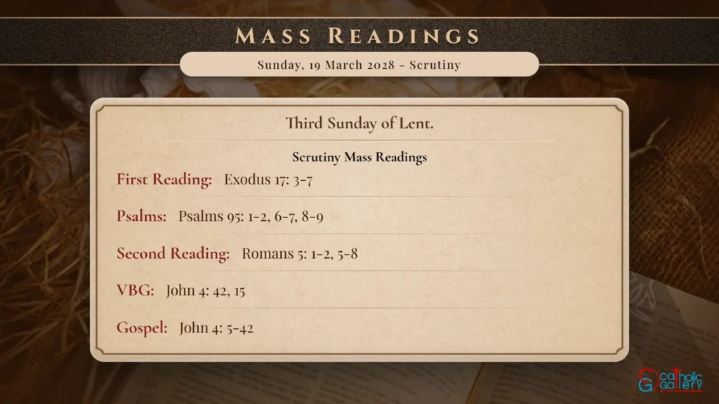 Daily Mass Readings Scripture Card – Sunday, 19 March 2028 - Scrutiny