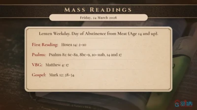 Daily Mass Readings – Friday, 24 March 2028