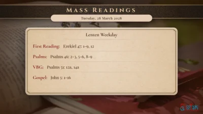 Daily Mass Readings – Tuesday, 28 March 2028