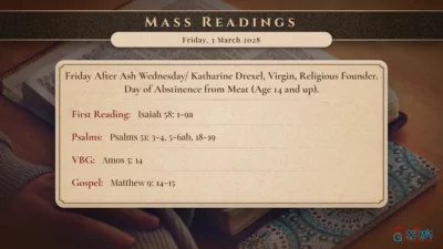 Daily Mass Readings – Friday, 3 March 2028