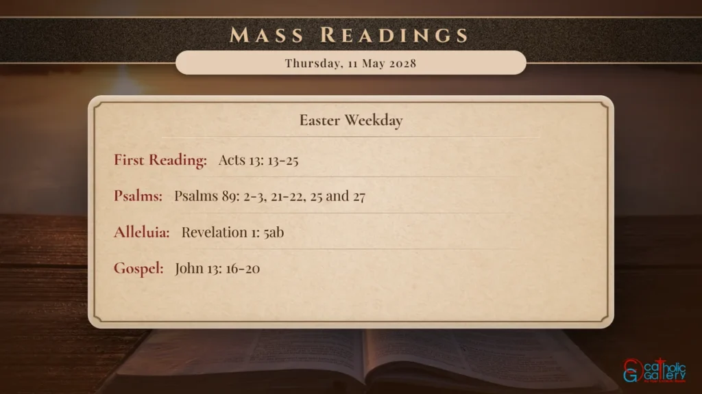 Daily Mass Readings Scripture Card – Thursday, 11 May 2028