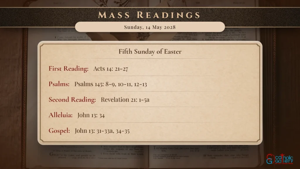 Daily Mass Readings Scripture Card – Sunday, 14 May 2028