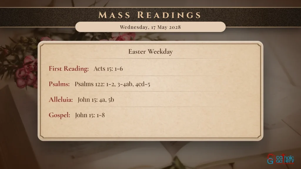 Daily Mass Readings Scripture Card – Wednesday, 17 May 2028