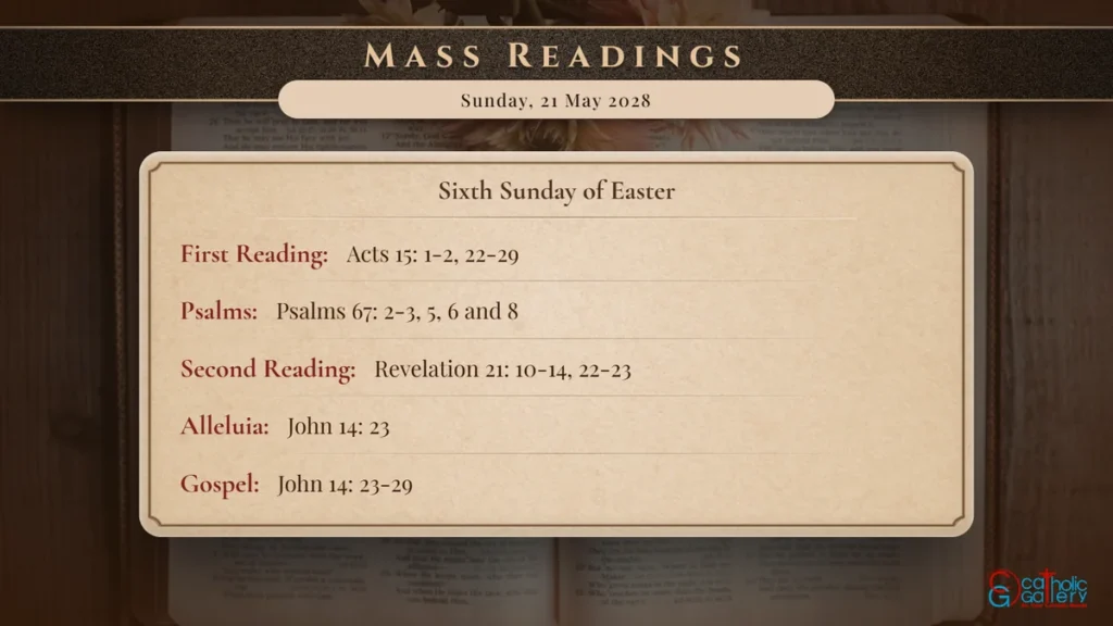 Daily Mass Readings Scripture Card – Sunday, 21 May 2028
