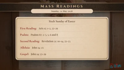 Daily Mass Readings – Sunday, 21 May 2028