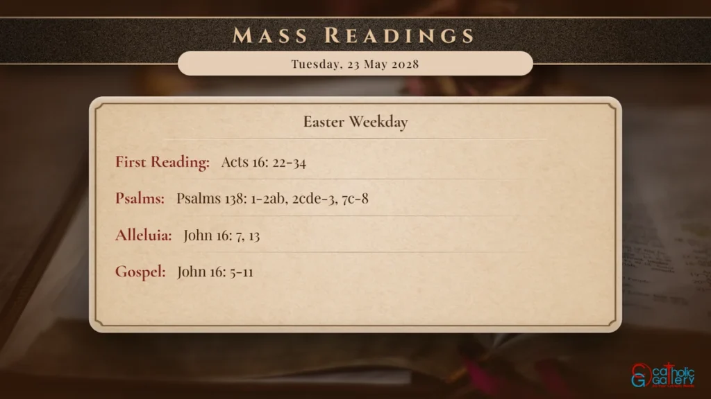 Daily Mass Readings Scripture Card – Tuesday, 23 May 2028