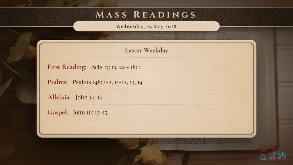 Daily Mass Readings Scripture Card – Wednesday, 24 May 2028