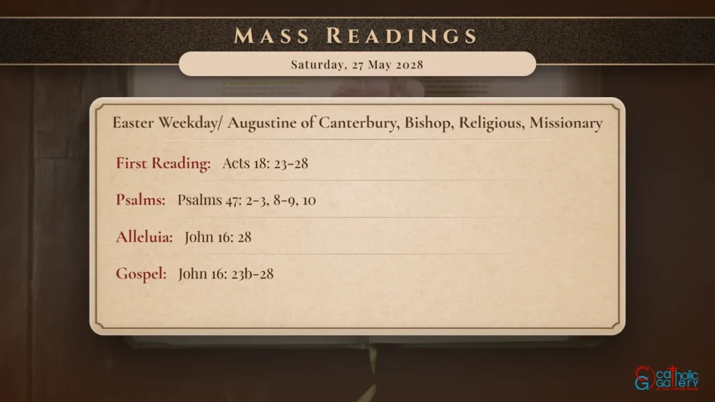 Daily Mass Readings Scripture Card – Saturday, 27 May 2028