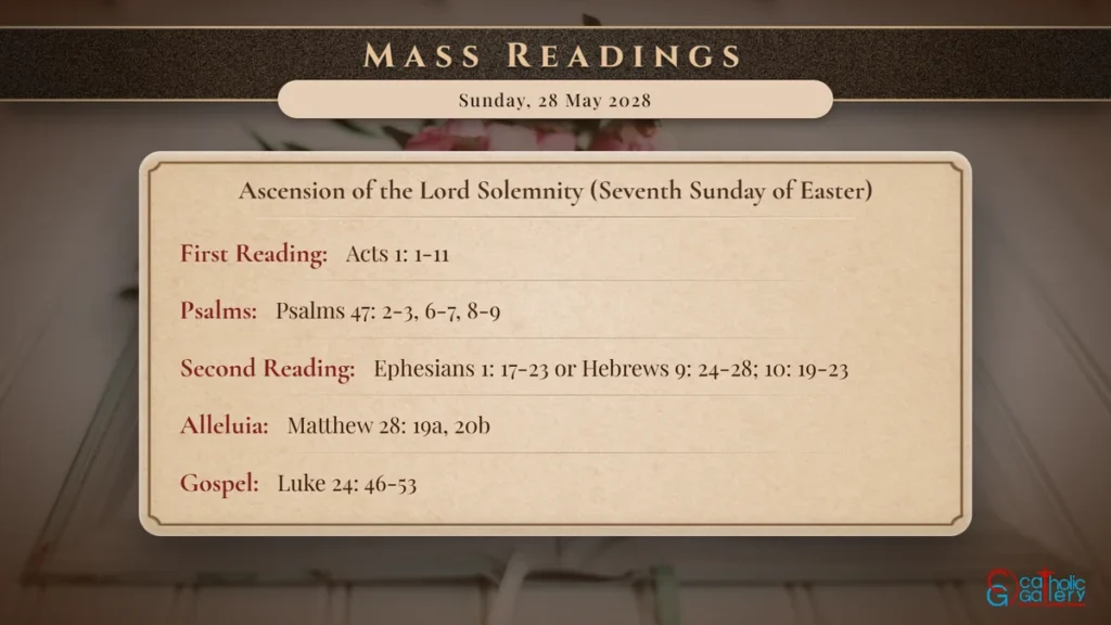 Daily Mass Readings Scripture Card – Sunday, 28 May 2028