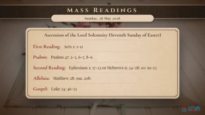 Daily Mass Readings – Sunday, 28 May 2028
