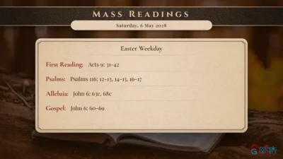 Daily Mass Readings – Saturday, 6 May 2028
