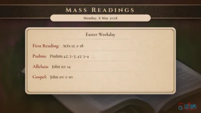 Daily Mass Readings – Monday, 8 May 2028
