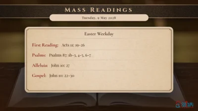 Daily Mass Readings – Tuesday, 9 May 2028