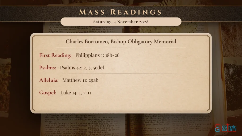 Daily Mass Readings Scripture Card – Saturday, 4 November 2028
