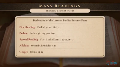 Daily Mass Readings – Thursday, 9 November 2028