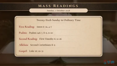 Daily Mass Readings – Sunday, 1 October 2028