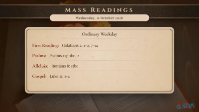 Daily Mass Readings – Wednesday, 11 October 2028