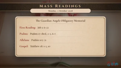 Daily Mass Readings – Monday, 2 October 2028