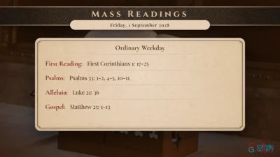 Daily Mass Readings – Friday, 1 September 2028