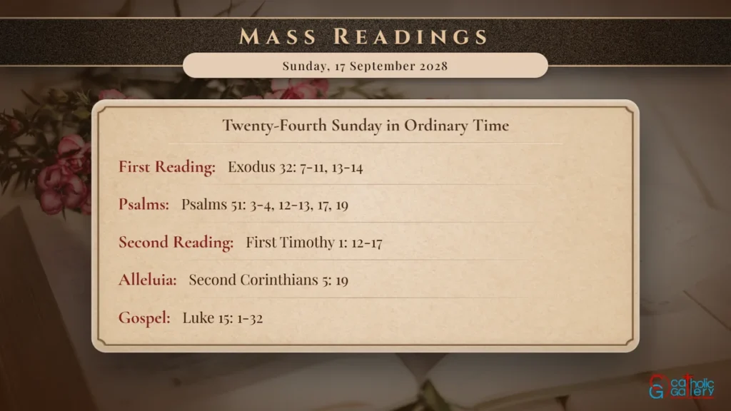 Daily Mass Readings Scripture Card – Sunday, 17 September 2028