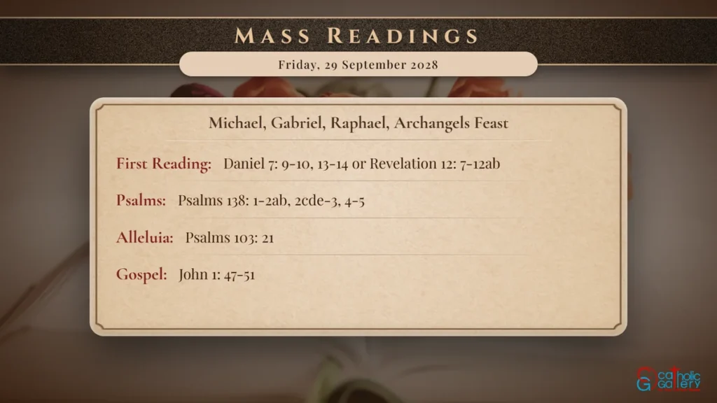 Daily Mass Readings Scripture Card – Friday, 29 September 2028
