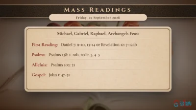 Daily Mass Readings – Friday, 29 September 2028