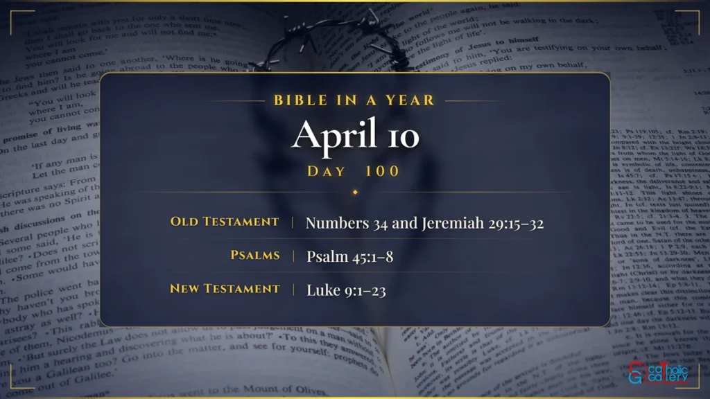 Bible in a Year – Day 100, April 10 reading plan