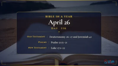 Bible in a Year – April – 26, Day – 116
