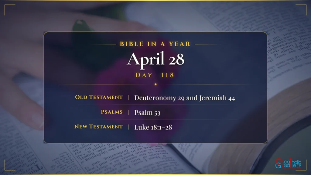 Bible in a Year – Day 118, April 28 reading plan