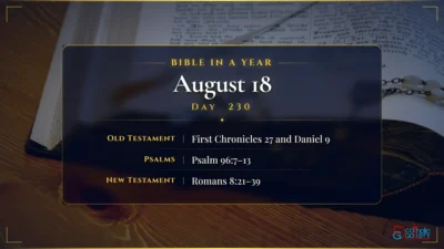 Bible in a Year – August – 18, Day – 230