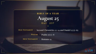 Bible in a Year – August – 25, Day – 237