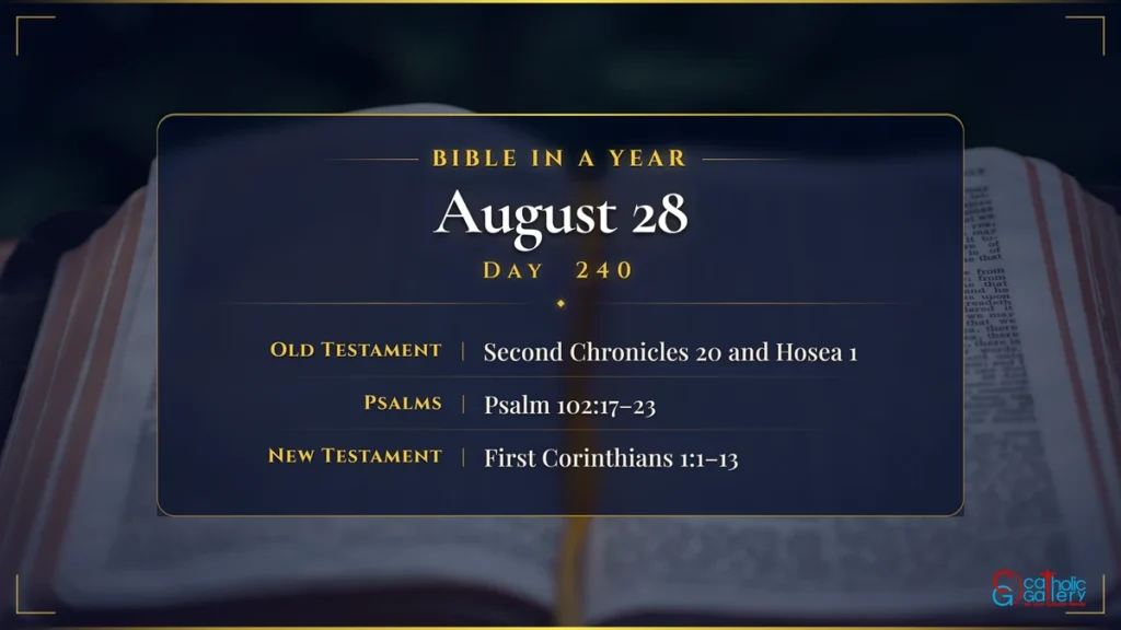 Bible in a Year – Day 240, August 28 reading plan