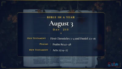 Bible in a Year – August – 3, Day – 215