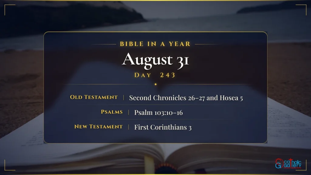 Bible in a Year – Day 243, August 31 reading plan