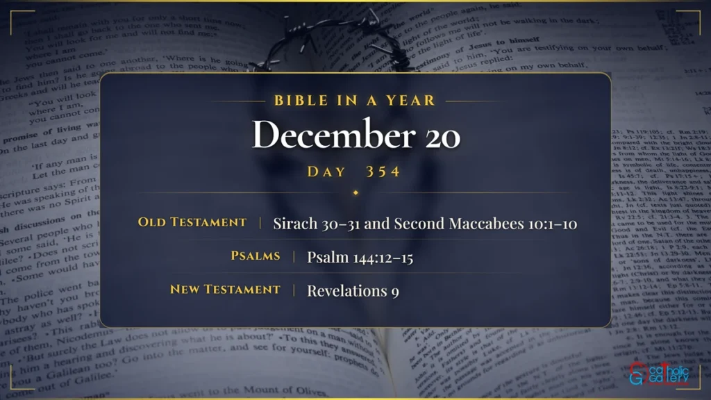 Bible in a Year – Day 354, December 20 reading plan