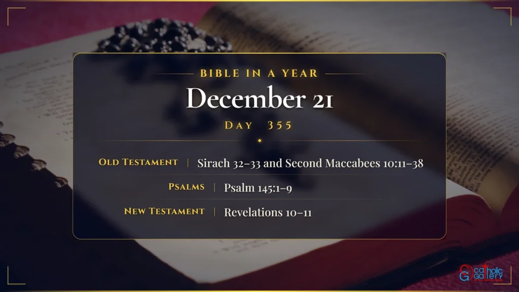 Bible in a Year – Day 355, December 21 reading plan