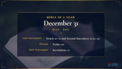 Bible in a Year – December – 31, Day – 365
