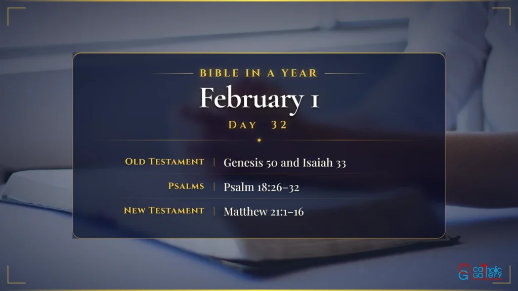 Bible in a Year – Day 32, February 1 reading plan