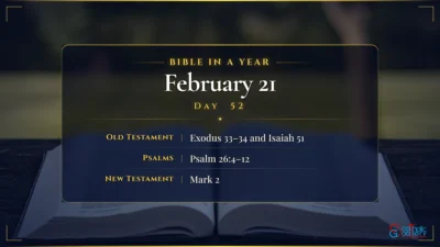 Bible in a Year – February – 21, Day – 52