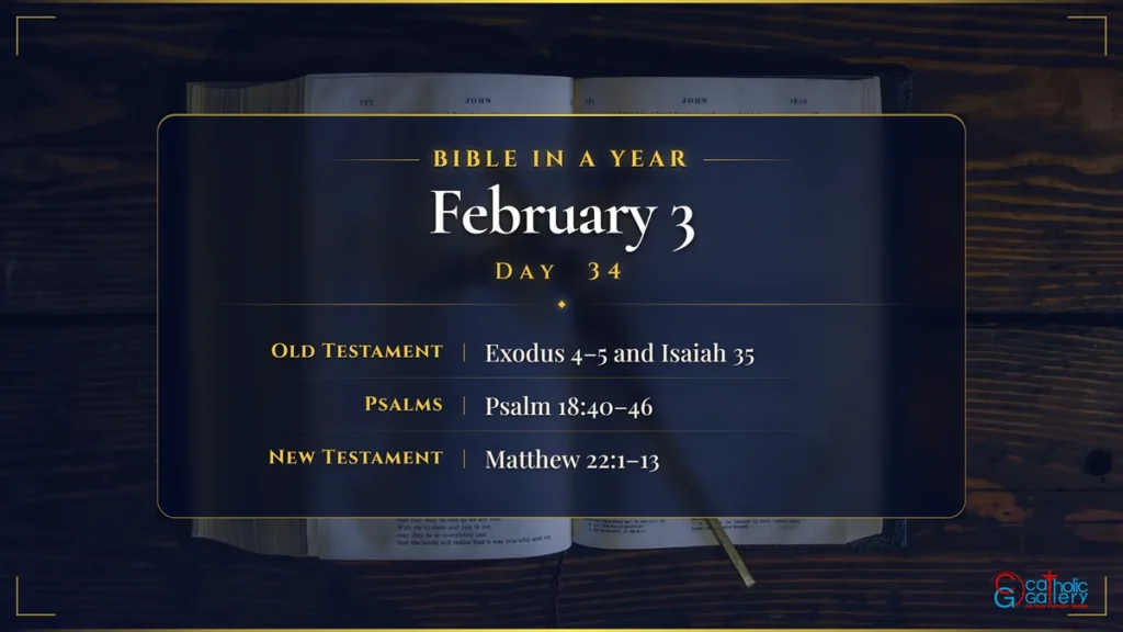 Bible in a Year – Day 34, February 3 reading plan