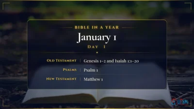 Bible in a Year – January – 1, Day – 1