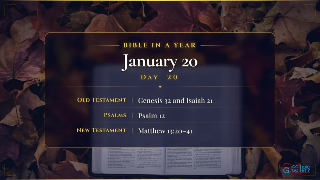 Bible in a Year – Day 20, January 20 reading plan