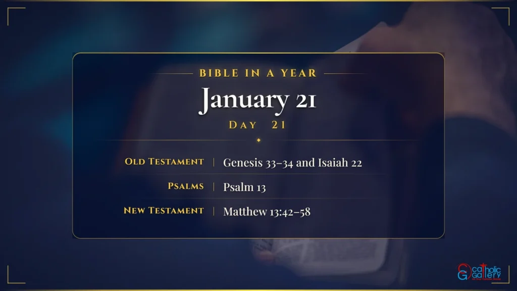 Bible in a Year – Day 21, January 21 reading plan
