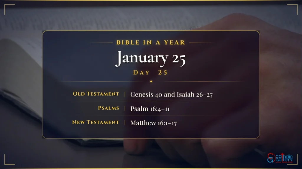Bible in a Year – Day 25, January 25 reading plan